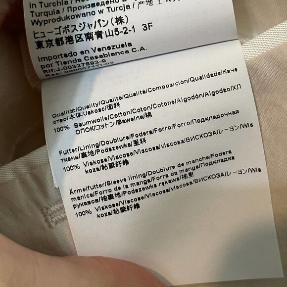 Boss Hugo Boss Slim Fit White Blazer Size 42R - Picture 15 of 16